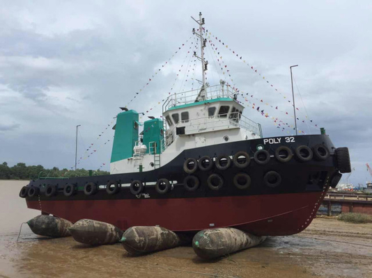 De Antihoge druk Zwart Opblaasbaar Rubberluchtkussen van Marine Lifting Barge Launching Airbags