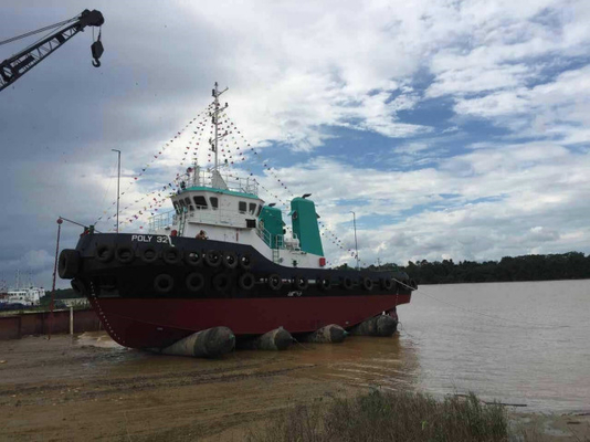Het Schip van scheepswerfmarine rubber airbag vessel boat Dokkend Lanceringsluchtkussen
